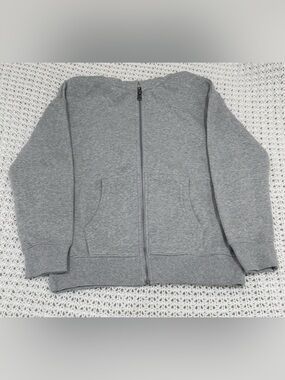 Thereabouts Big Kid Boys Long Sleeve Fleece Zipper Hoodie in lt hthr grey size s